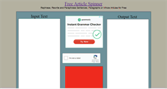 Desktop Screenshot of free-article-spinner.com